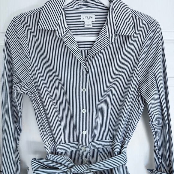 J Crew Striped Shirtdress Size 0 - Picture 3 of 5